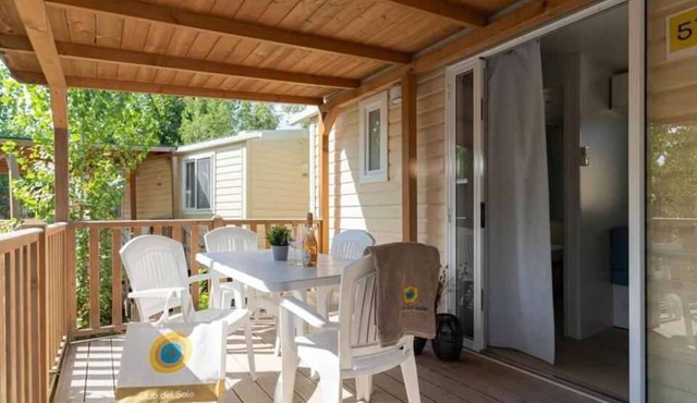 Holiday apartment with wooden veranda