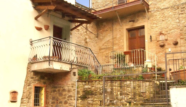 house in the historic village in the Tuscan hills