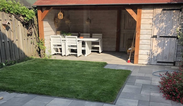 House with a sunny garden