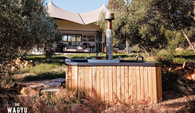 Luxury Farm Stay Surrounded by Vineyards, Almonds, Wagyu Cattle & Mountain Views