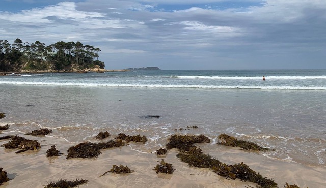 Minutes walk to sheltered Denhams Beach