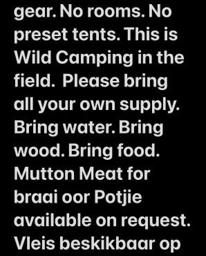 Opiklip Wild Camping