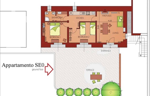 Palazzo Barbò (historical medieval palace) relax outdoors, great for vacation or work