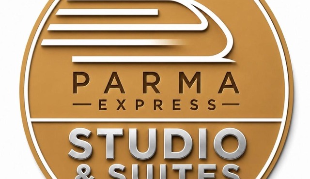 PARMA EXPRESS Traveller's Lodging front Station FS PARKING & Bicycle Storage