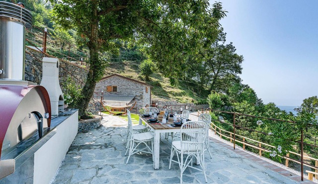 Pet friendly home in Uscio with house a panoramic view
