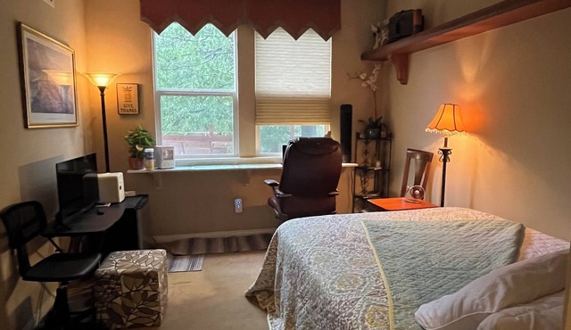PRIVATE ENTRANCE: GUEST SUITE w ENSUITE BATHROOM & KITCHENETTE; LAUNDRY ROOM use
