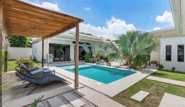 Sprawling Modern Property with a Tranquil Outdoor Living Space, swimming pool, and a private Casita