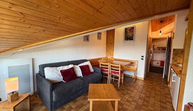 Studio cabin Les Saisies - 4 pers, south balcony, mountain view