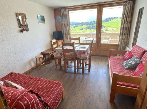 Studio cabine lumineux aux Saisies, 4 pers, balcon sud - FR-1-594-108
