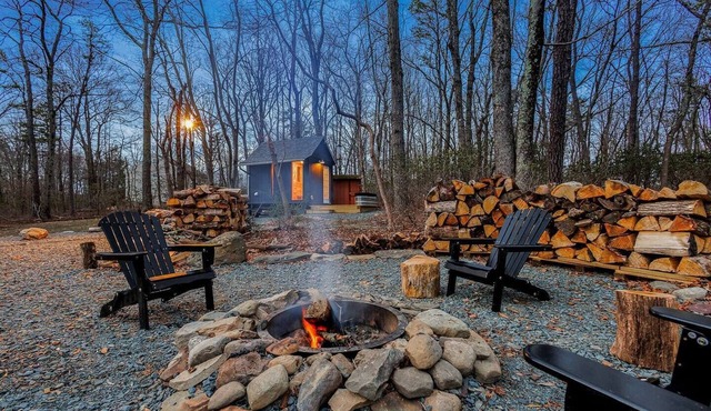 The Little Black Cabin - Sauna, Hot Tub, Fire Pit