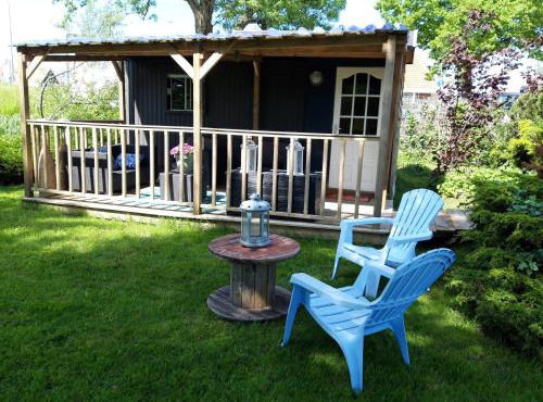 Tinyhouse NATUURHUISJE met veranda Bij de Molen tussen Alkmaar en Hoorn
