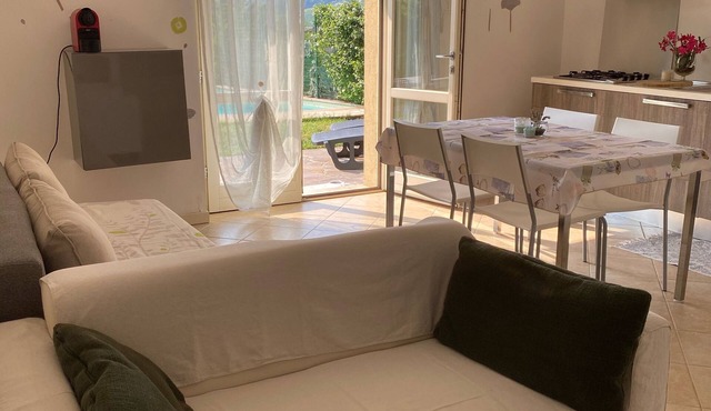 Two-room apartment in villa with private garden