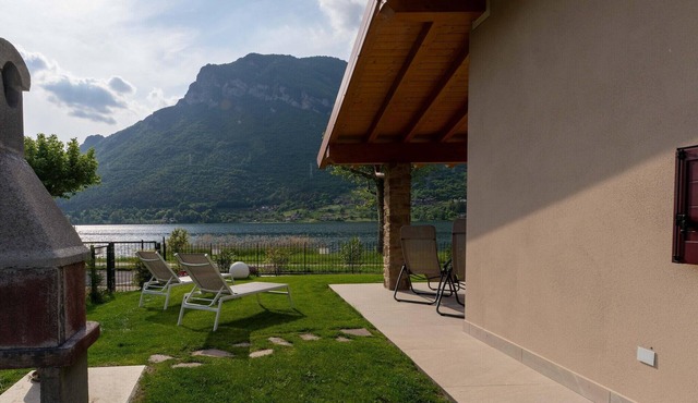 Villa by Lake Idro with Mountain Views