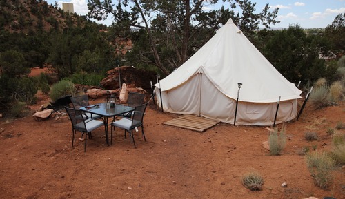 Deluxe Tent, 2 Queen Beds, Air conditioning, Mountain View