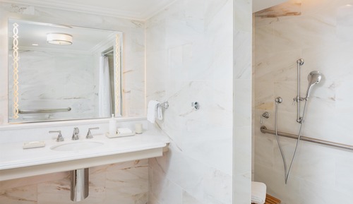 Pool View Accessible Queen Roll In Shower